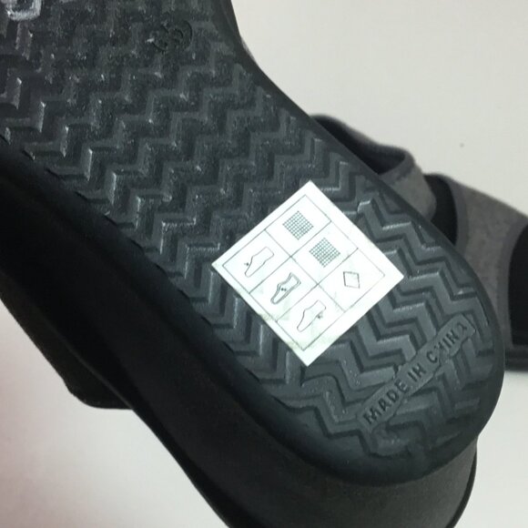 Skechers Memory Foam Rumblers Strappy Wedge Sandals 6.5 Grey - Picture 10 of 10